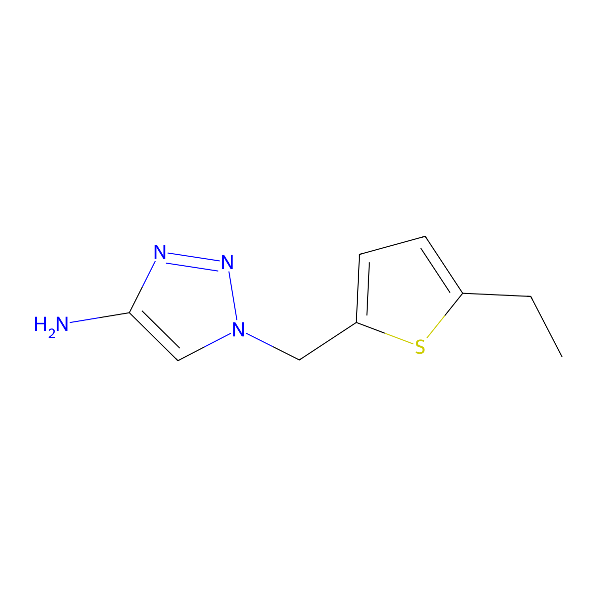 1-[(5-ethylthiophen-2-yl)methyl]-1H-1,2,3-triazol-4-amine molecular structure, CAS 1505121-34-5