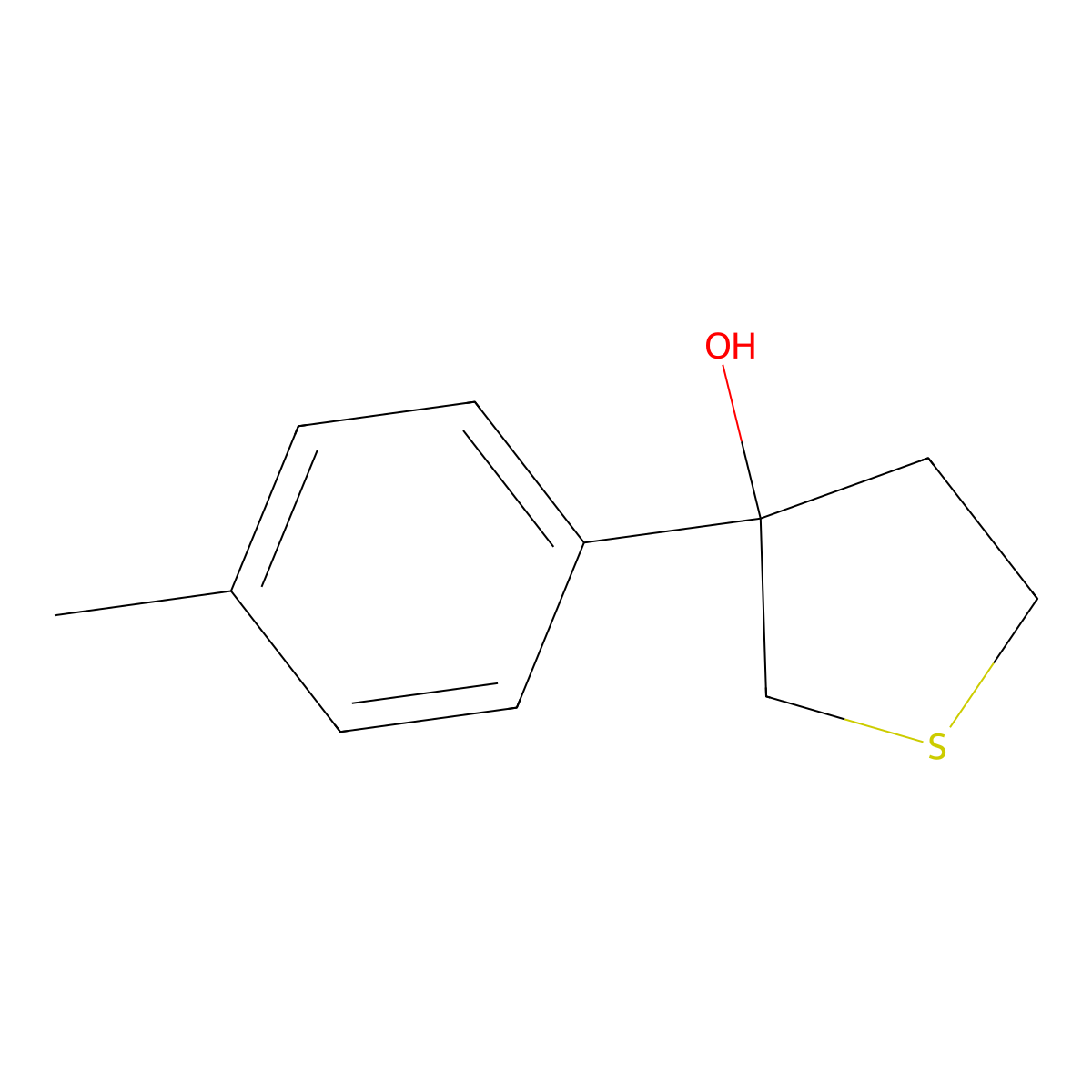 3-(4-Methylphenyl)thiolan-3-ol molecular structure, CAS 1505132-15-9