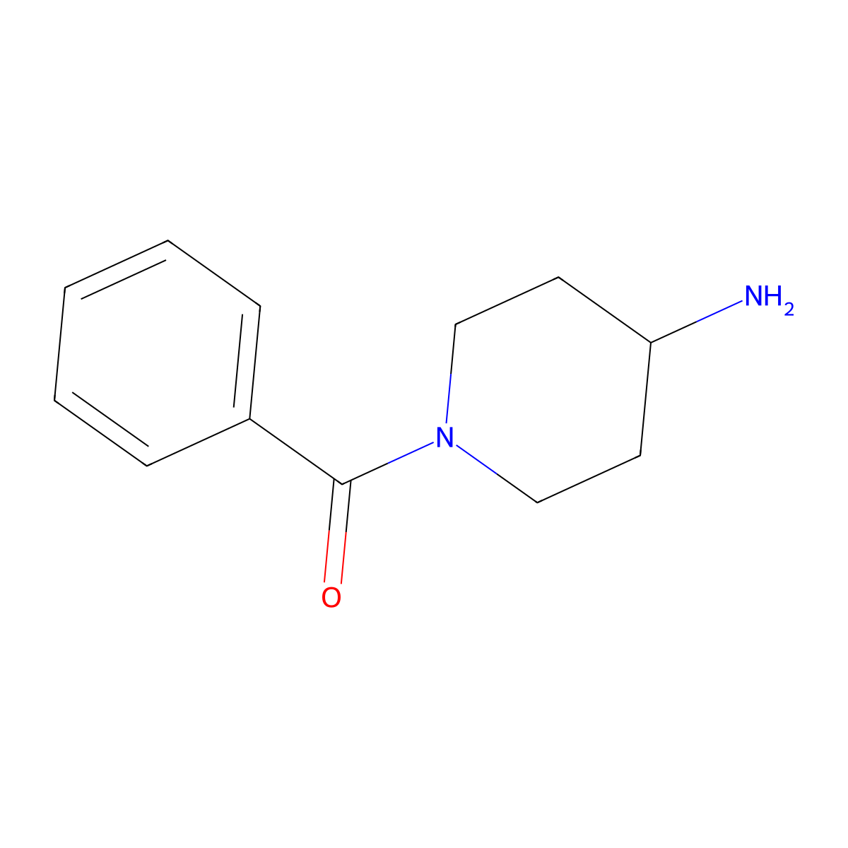(4-Aminopiperidin-1-yl)(phenyl)methanone molecular structure, CAS 150514-60-6