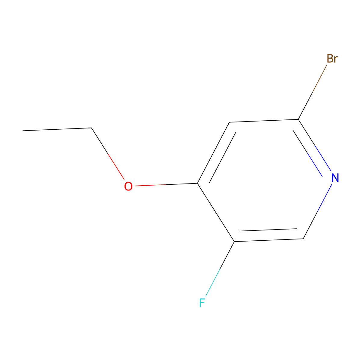 2-Bromo-4-ethoxy-5-fluoropyridine molecular structure, CAS 1505146-15-5