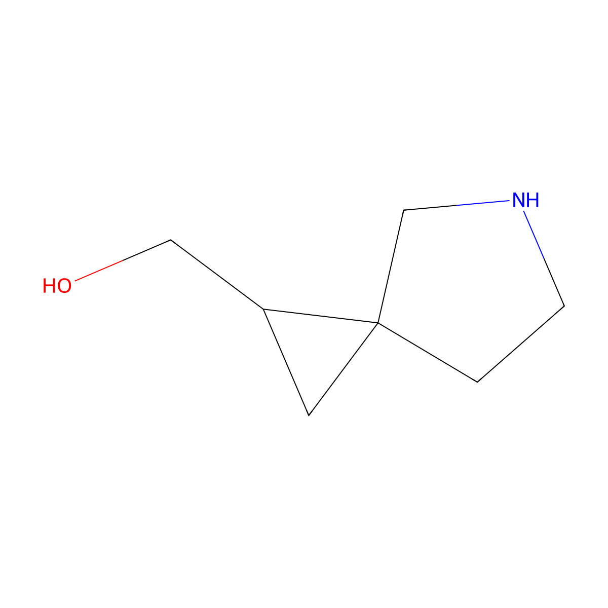 (5-Azaspiro[2.4]heptan-1-yl)methanol molecular structure, CAS 150516-41-9