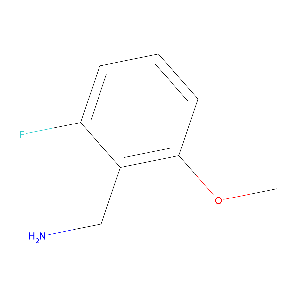 2-Fluoro-6-methoxybenzylamine molecular structure, CAS 150517-75-2