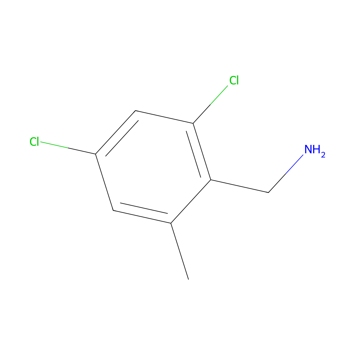 2,4-Dichloro-6-methylbenzylamine molecular structure, CAS 150517-76-3