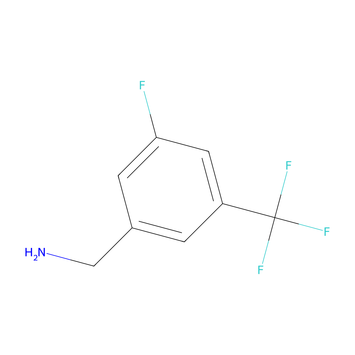3-Fluoro-5-(trifluoromethyl)benzylamine molecular structure, CAS 150517-77-4
