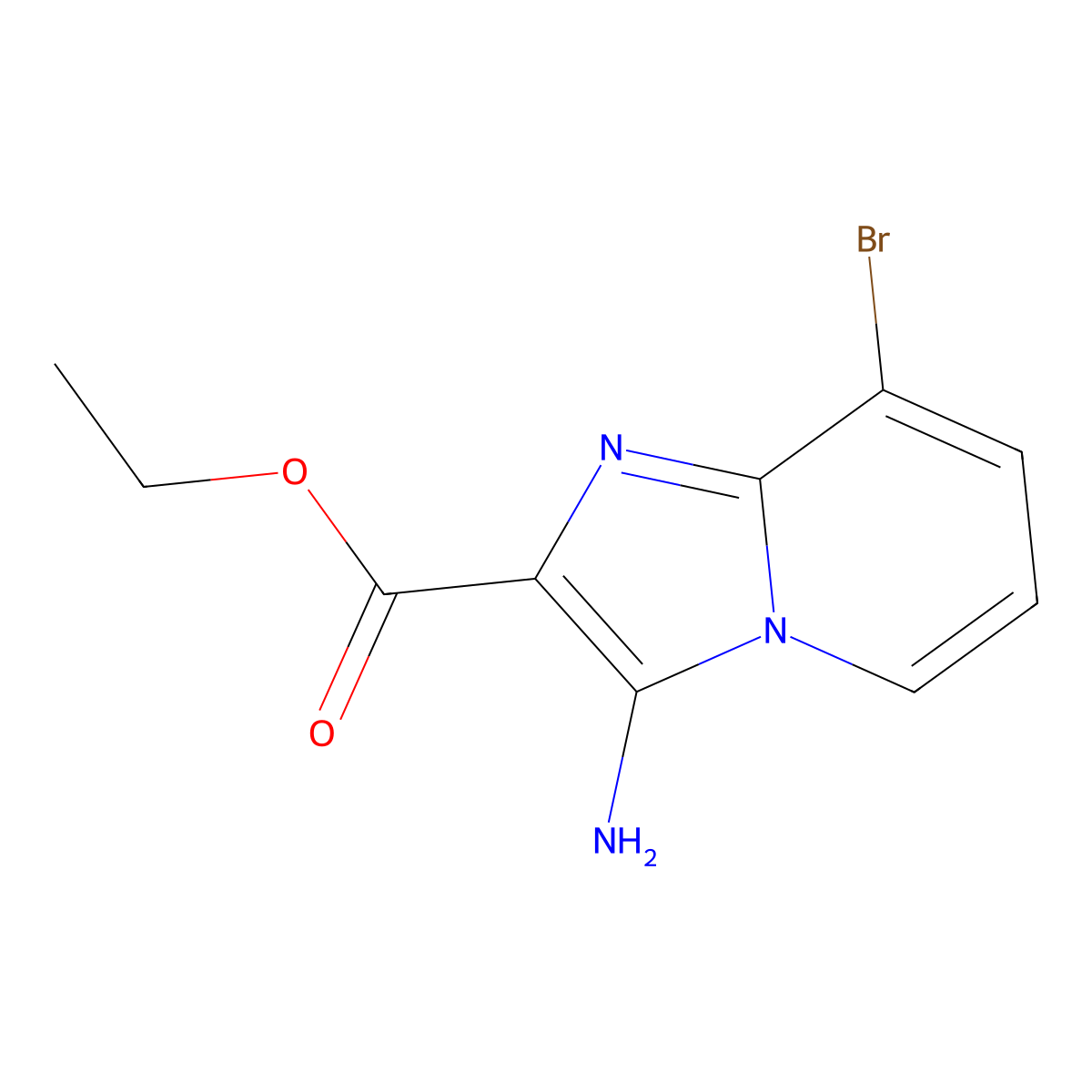 Ethyl 3-amino-8-bromoimidazo[1,2-a]pyridine-2-carboxylate molecular structure, CAS 1505180-14-2