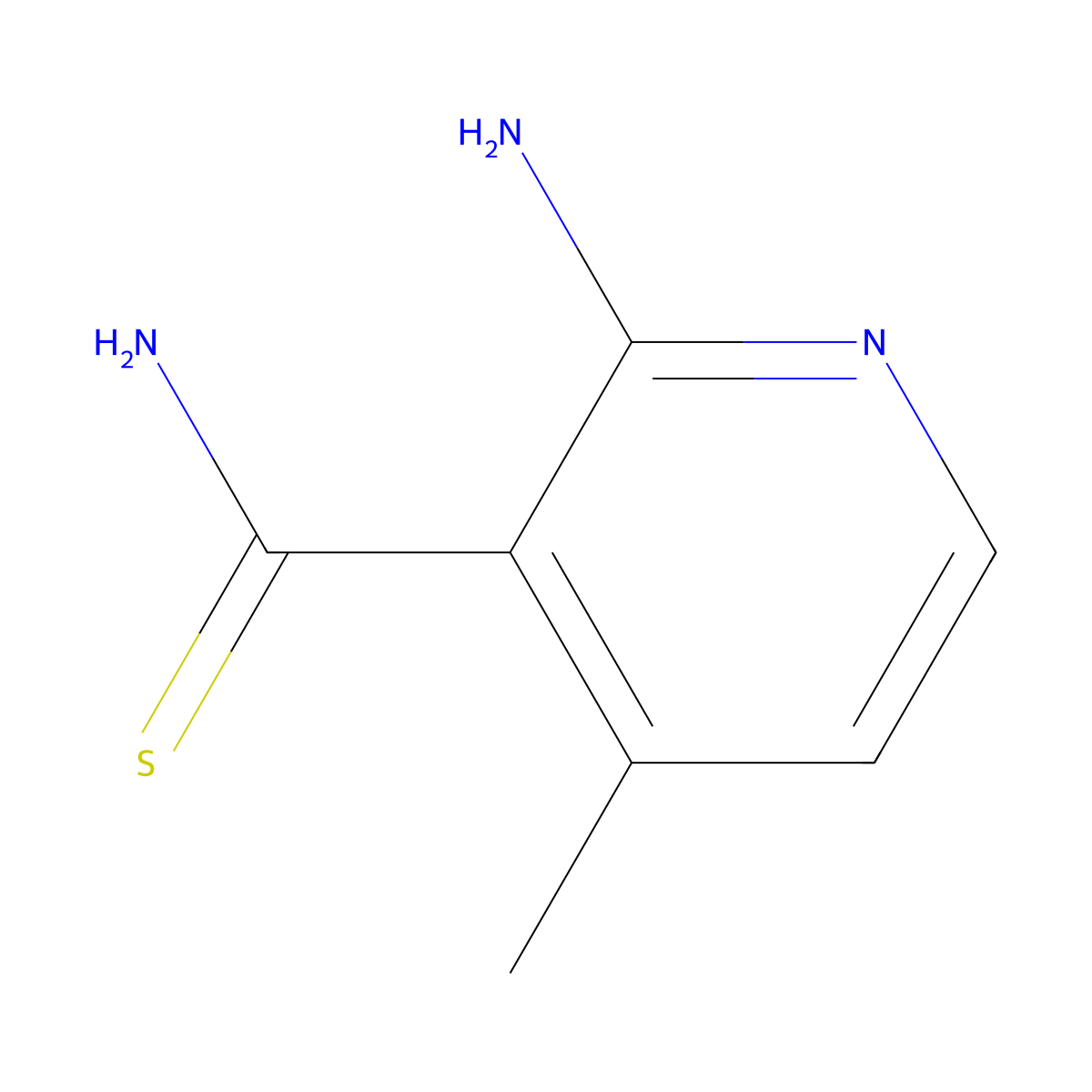 2-Amino-4-methylpyridine-3-carbothioamide molecular structure, CAS 1505181-01-0