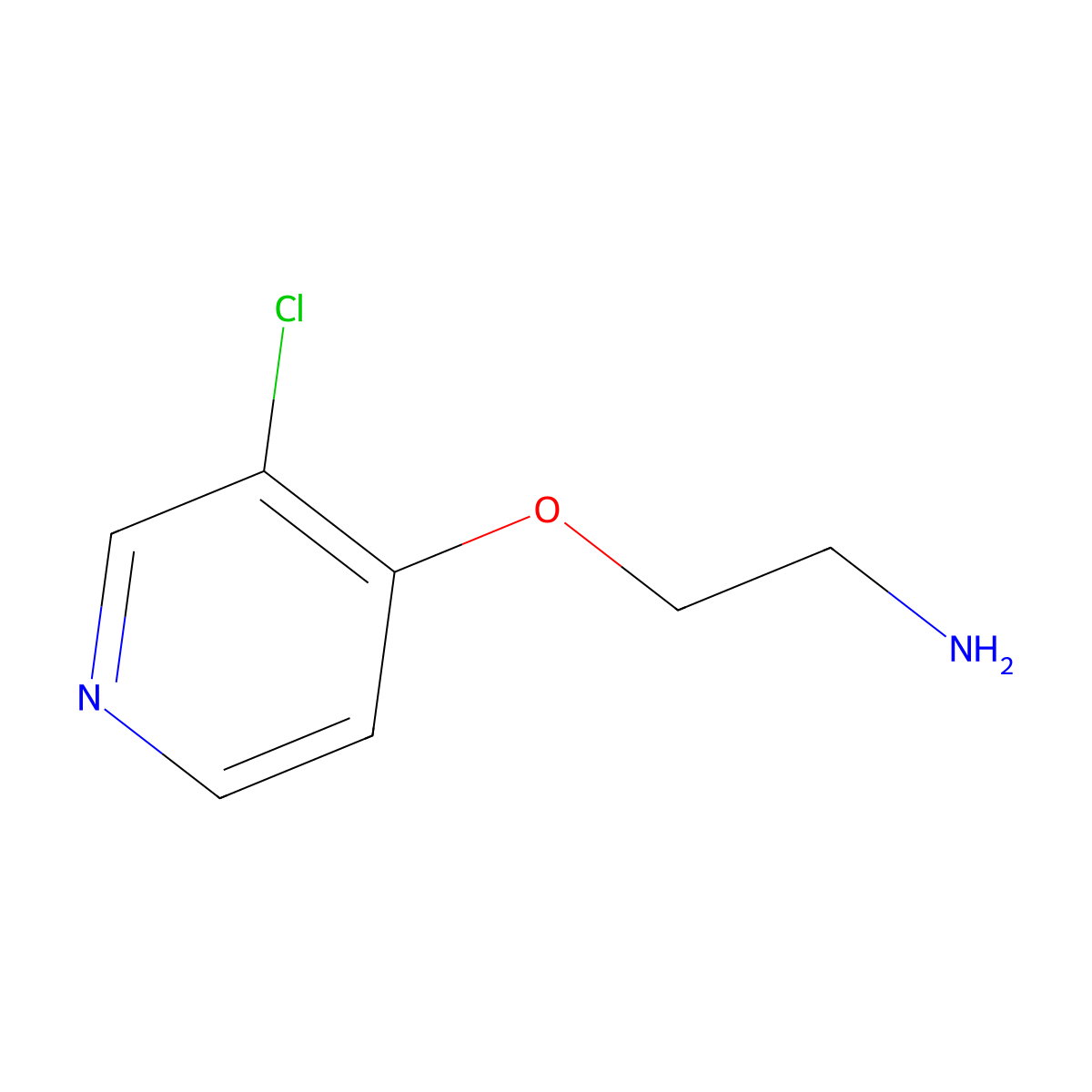 2-((3-Chloropyridin-4-yl)oxy)ethan-1-amine molecular structure, CAS 1505185-58-9
