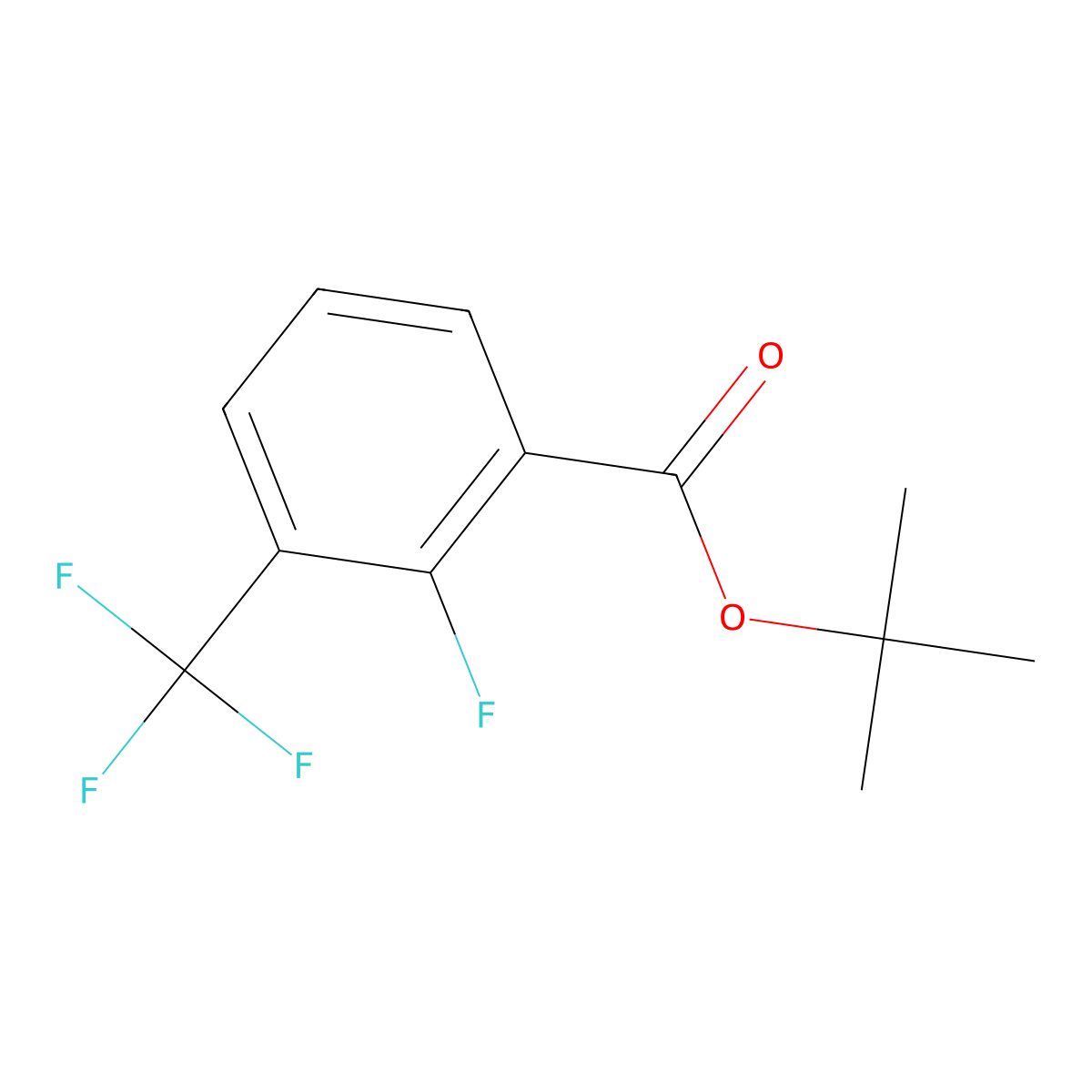 tert-Butyl 2-fluoro-3-(trifluoromethyl)benzoate molecular structure, CAS 1505194-31-9