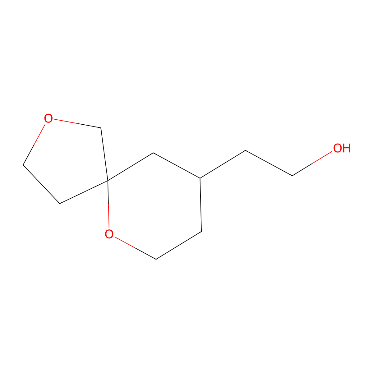 2-{2,6-Dioxaspiro[4.5]decan-9-yl}ethan-1-ol molecular structure, CAS 1505208-47-8
