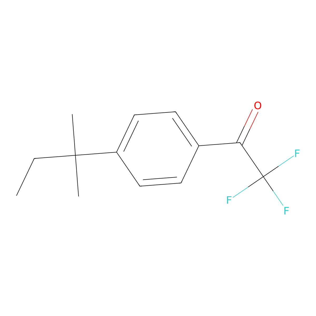 2,2,2-Trifluoro-1-(4-(tert-pentyl)phenyl)ethanone molecular structure, CAS 1505209-08-4