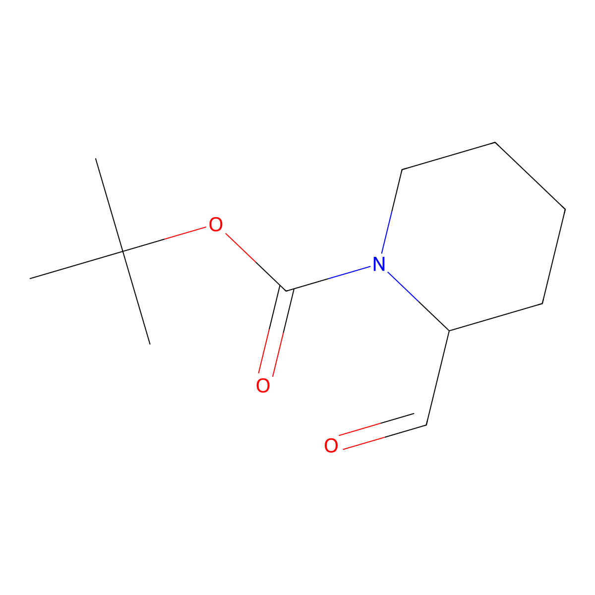 (S)-tert-butyl 2-formylpiperidine-1-carboxylate molecular structure, CAS 150521-32-7