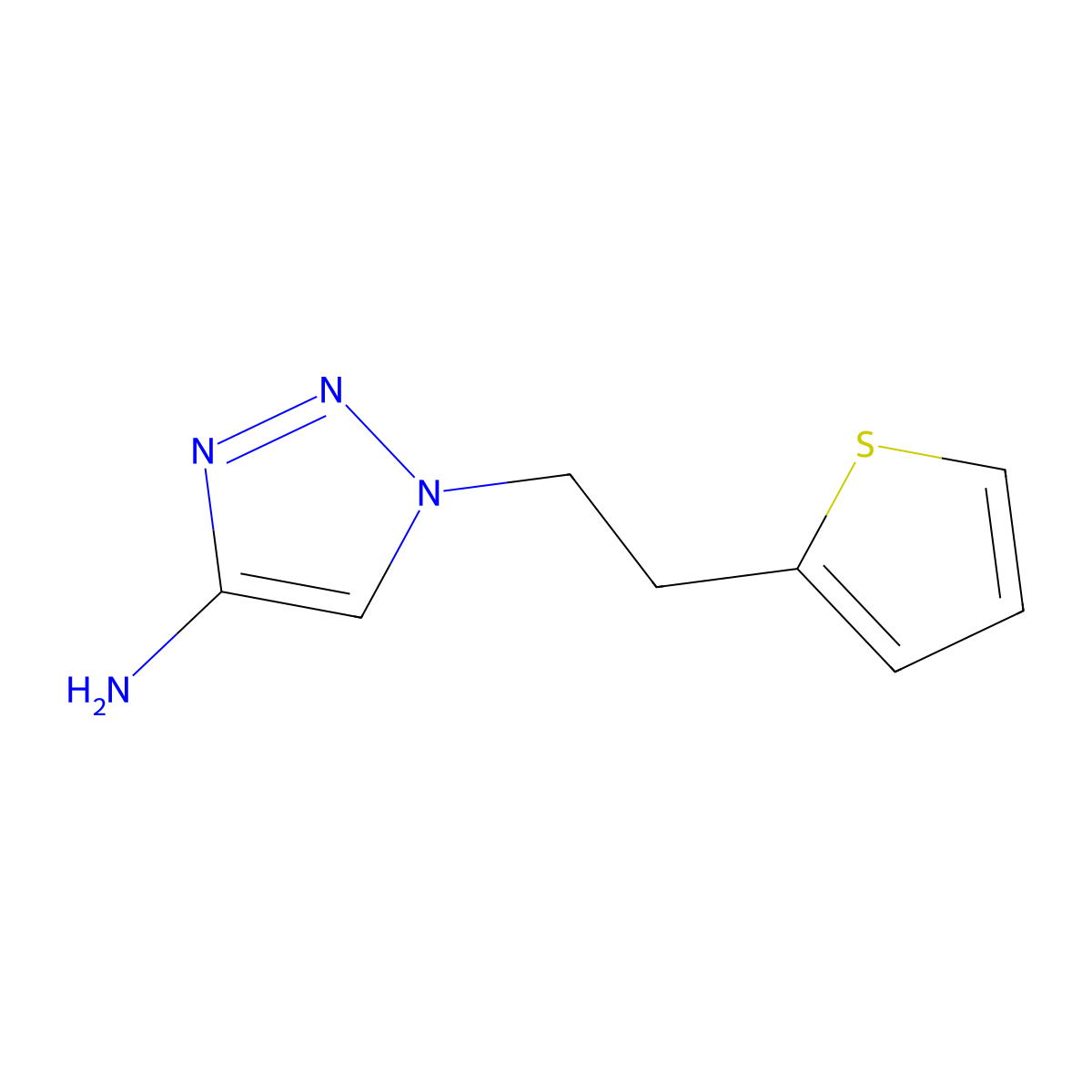 1-[2-(Thiophen-2-YL)ethyl]-1H-1,2,3-triazol-4-amine molecular structure, CAS 1505217-10-6