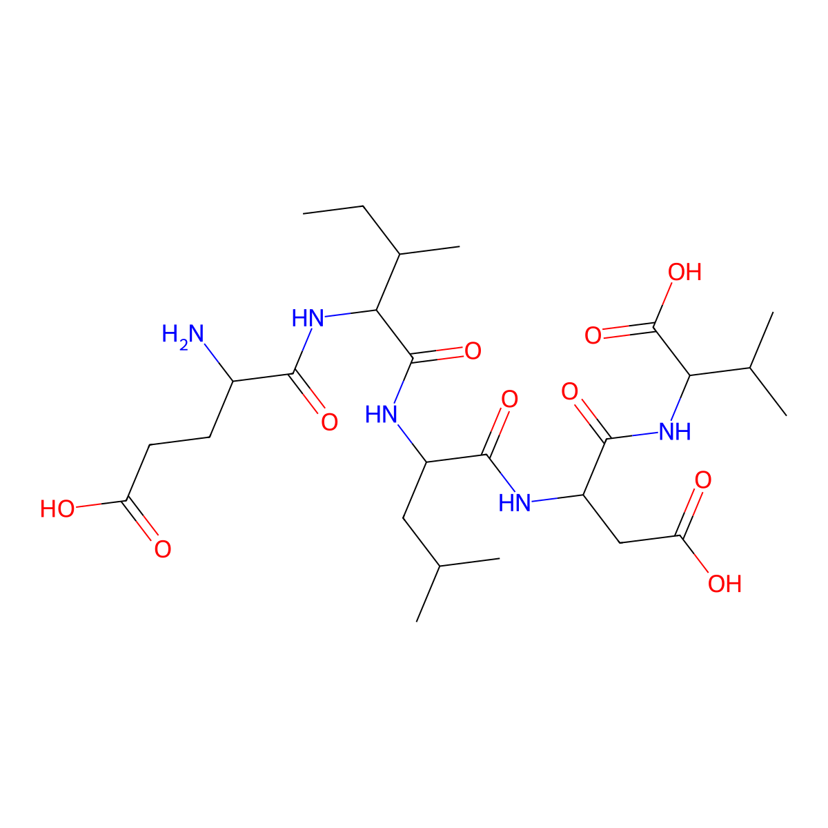 Glu-Ile-Leu-Asp-Val molecular structure, CAS 150525-67-0