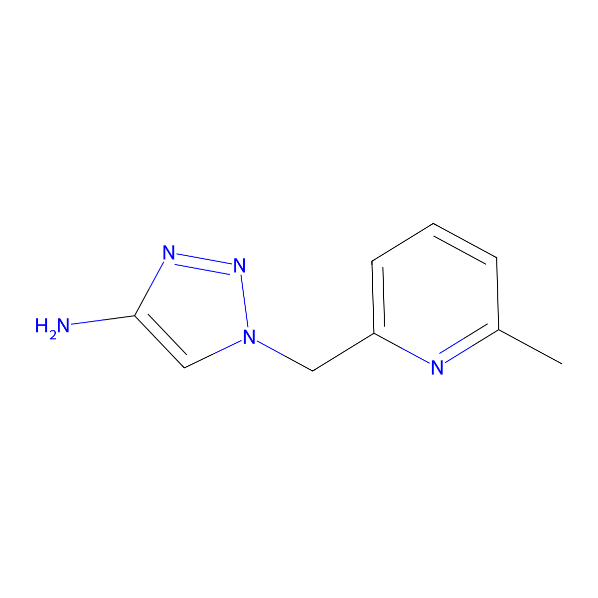 1-[(6-methylpyridin-2-yl)methyl]-1H-1,2,3-triazol-4-amine molecular structure, CAS 1505250-09-8