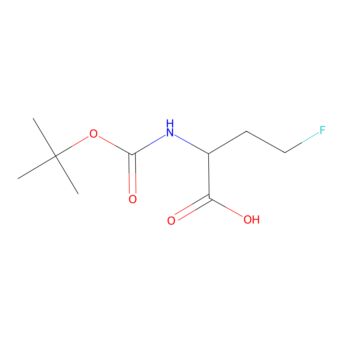 2-([(Tert-butoxy)carbonyl]amino)-4-fluorobutanoic acid molecular structure, CAS 1505260-39-8