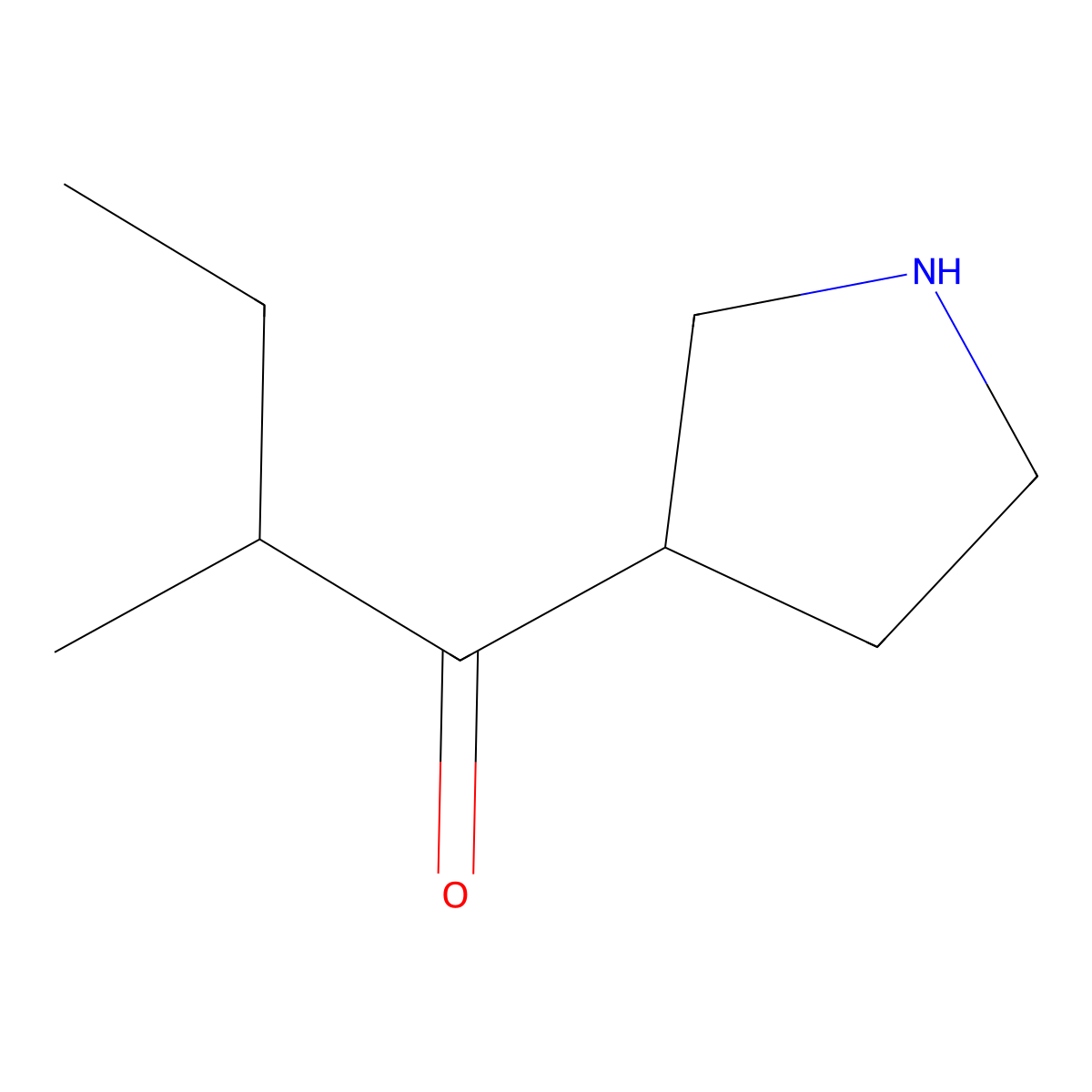 2-Methyl-1-(pyrrolidin-3-yl)butan-1-one molecular structure, CAS 1505266-57-8