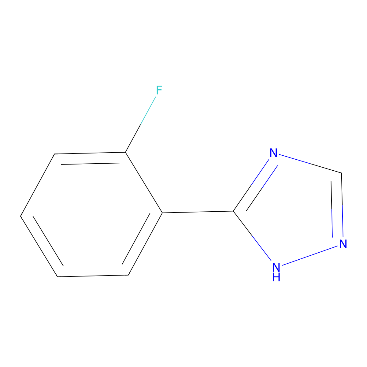 3-(2-Fluorophenyl)-4H-1,2,4-triazole molecular structure, CAS 1505273-47-1