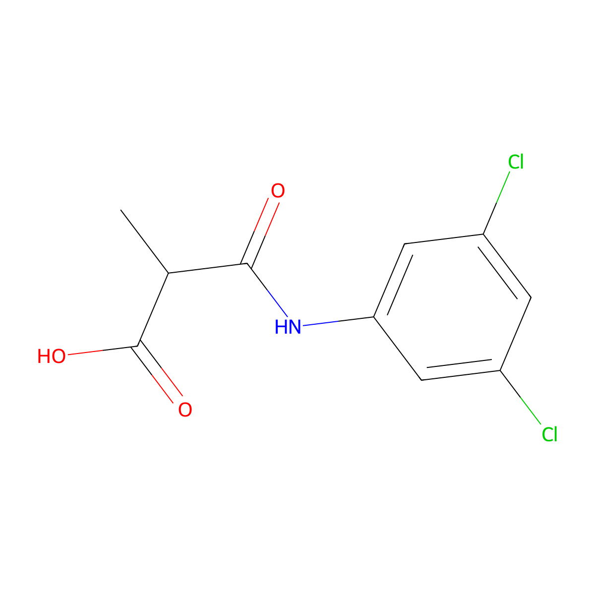 2-[(3,5-Dichlorophenyl)carbamoyl]-2-methylacetic acid molecular structure, CAS 1505280-31-8