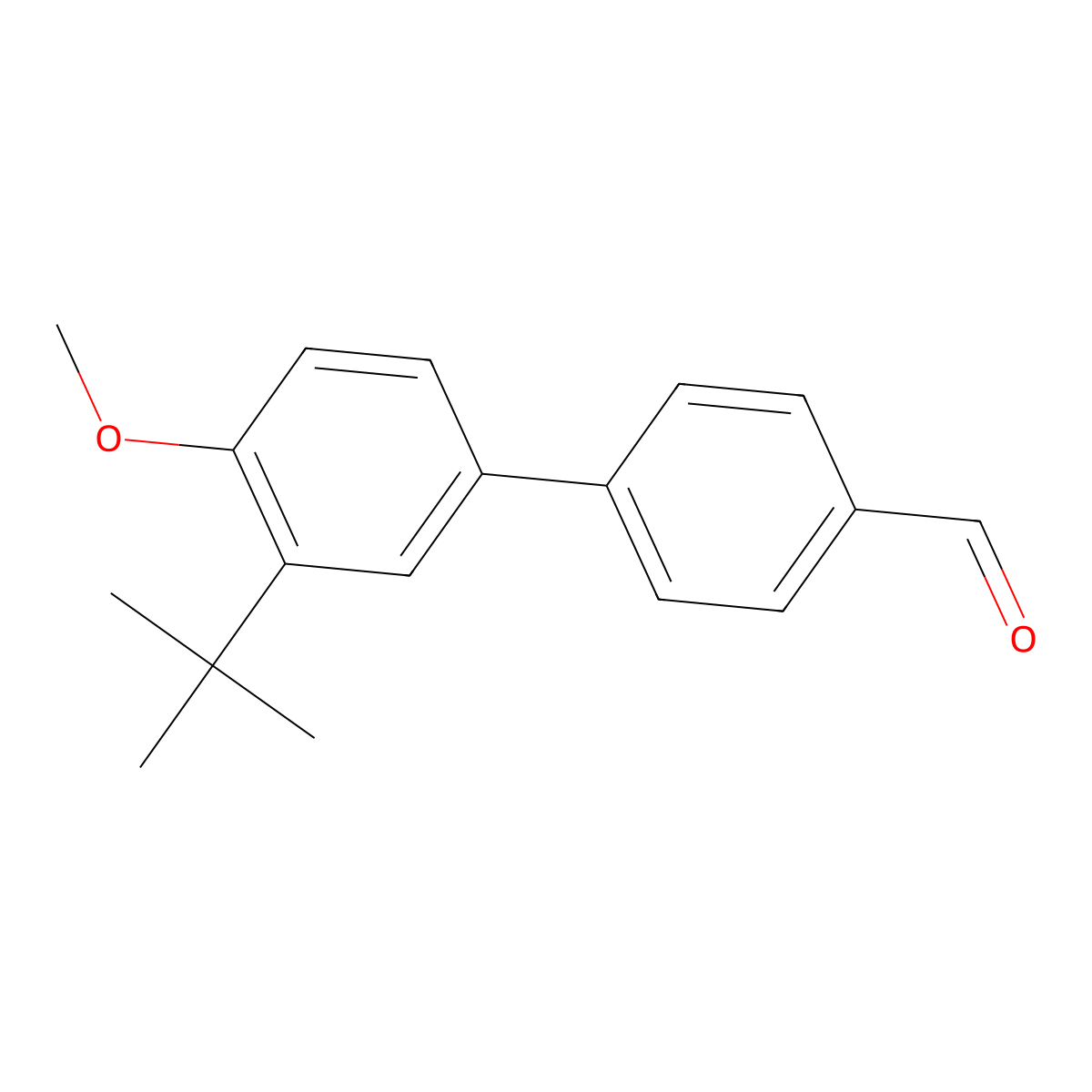 3'-(1,1-Dimethylethyl)-4'-methoxy[1,1'-biphenyl]-4-carboxaldehyde molecular structure, CAS 1505290-74-3