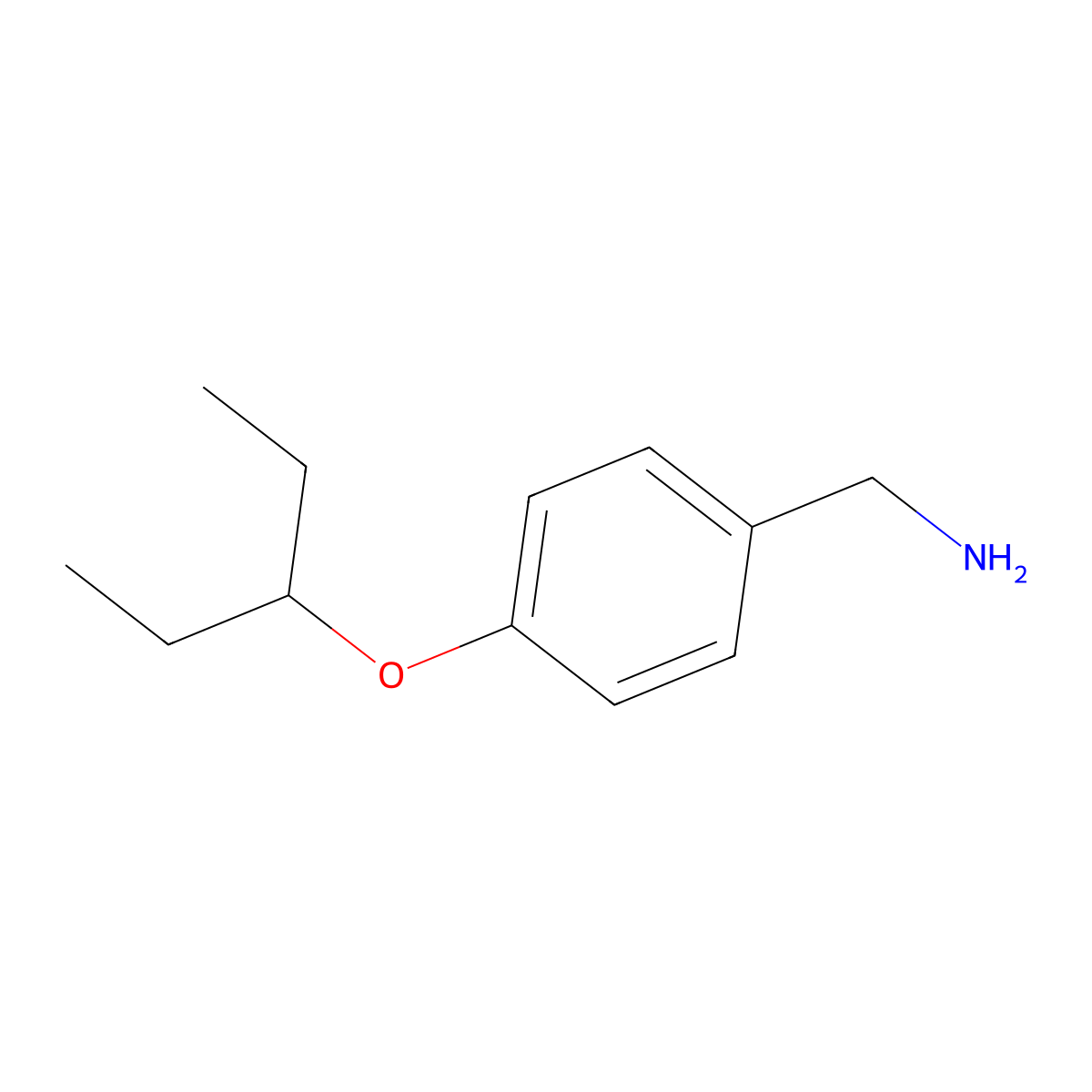 4-(1-Ethylpropoxy)-benzylamine molecular structure, CAS 1505292-74-9
