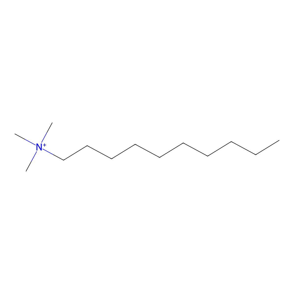 Decyltrimethylammonium molecular structure, CAS 15053-09-5