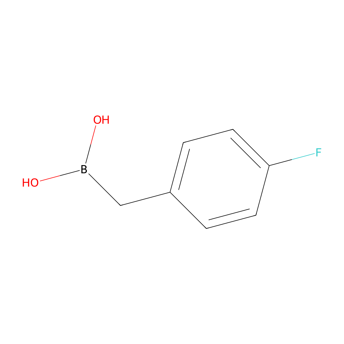 (4-Fluorobenzyl)boronic acid molecular structure, CAS 150530-25-9