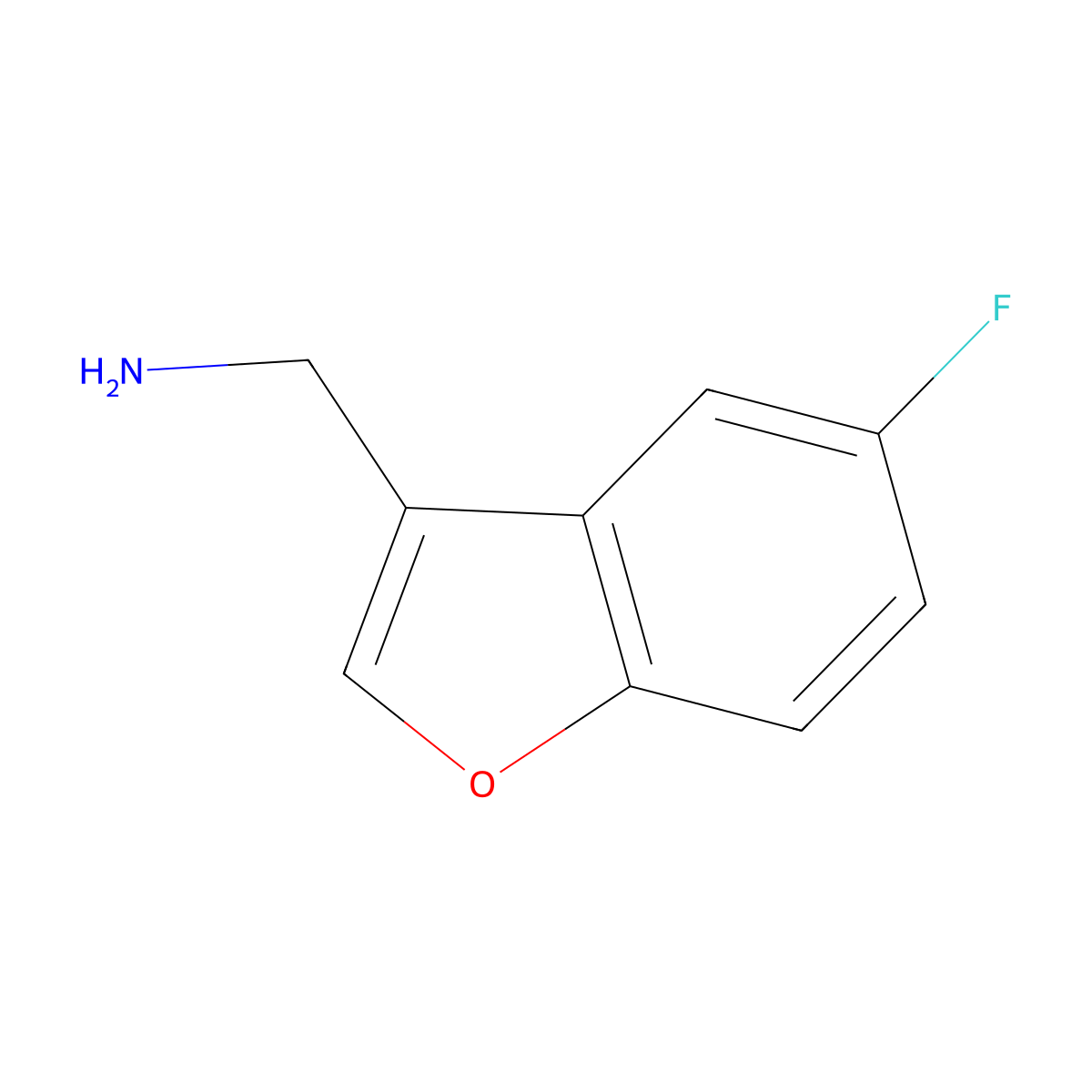 (5-Fluorobenzofuran-3-yl)methanamine molecular structure, CAS 1505321-02-7