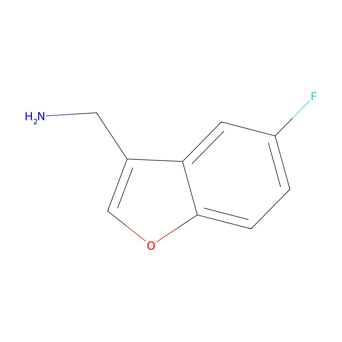 (5-Fluorobenzofuran-3-yl)methanamine molecular structure, CAS 1505321-02-7