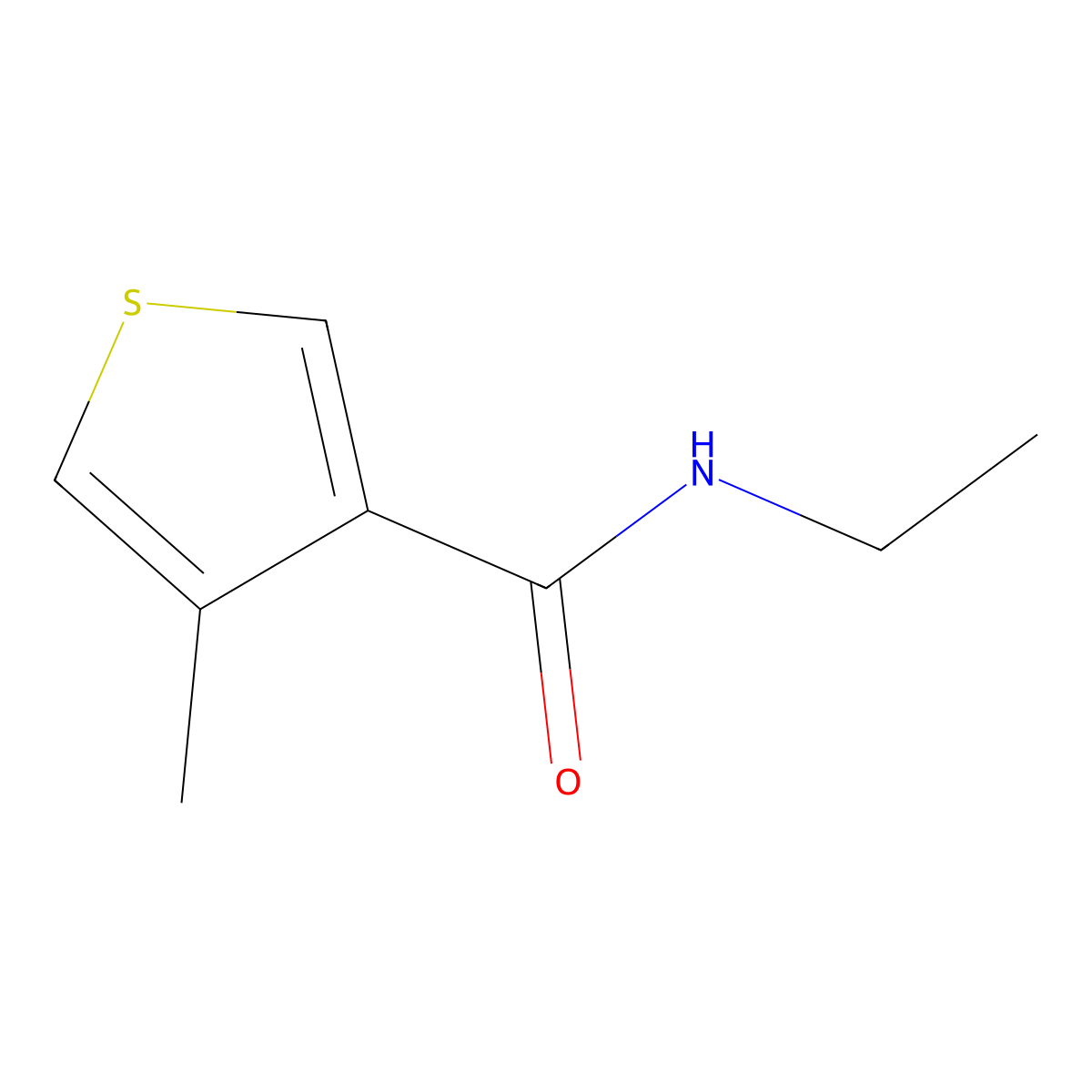 N-Ethyl-4-methyl-3-thiophenecarboxamide molecular structure, CAS 1505325-96-1