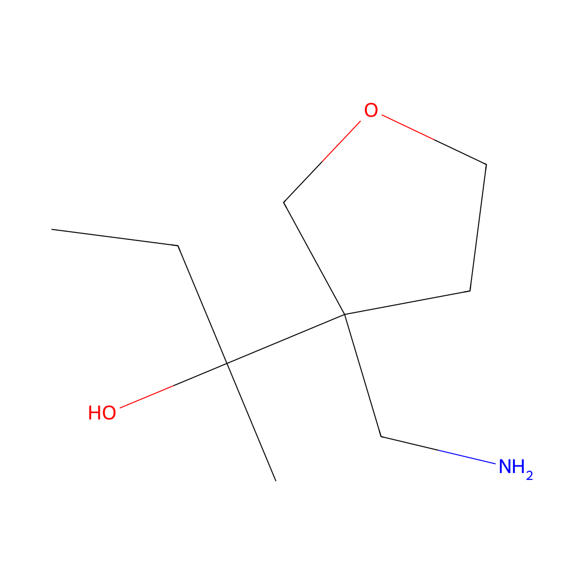 2-[3-(Aminomethyl)oxolan-3-yl]butan-2-ol molecular structure, CAS 1505327-46-7