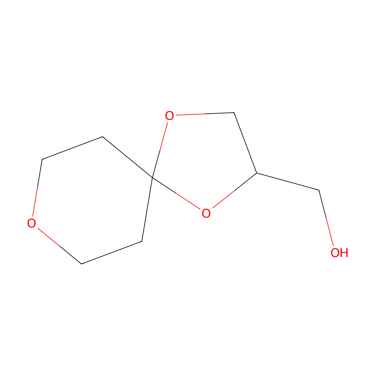 {1,4,8-Trioxaspiro[4.5]decan-2-yl}methanol molecular structure, CAS 1505331-35-0