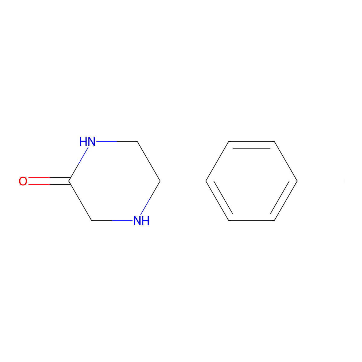 5-(4-Methylphenyl)piperazin-2-one molecular structure, CAS 1505334-50-8