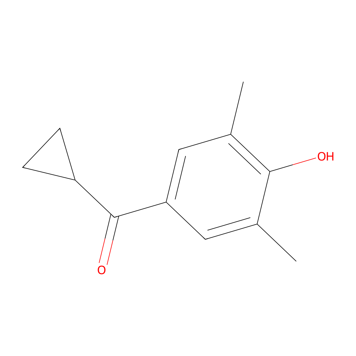 4-Cyclopropanecarbonyl-2,6-dimethylphenol molecular structure, CAS 1505337-88-1