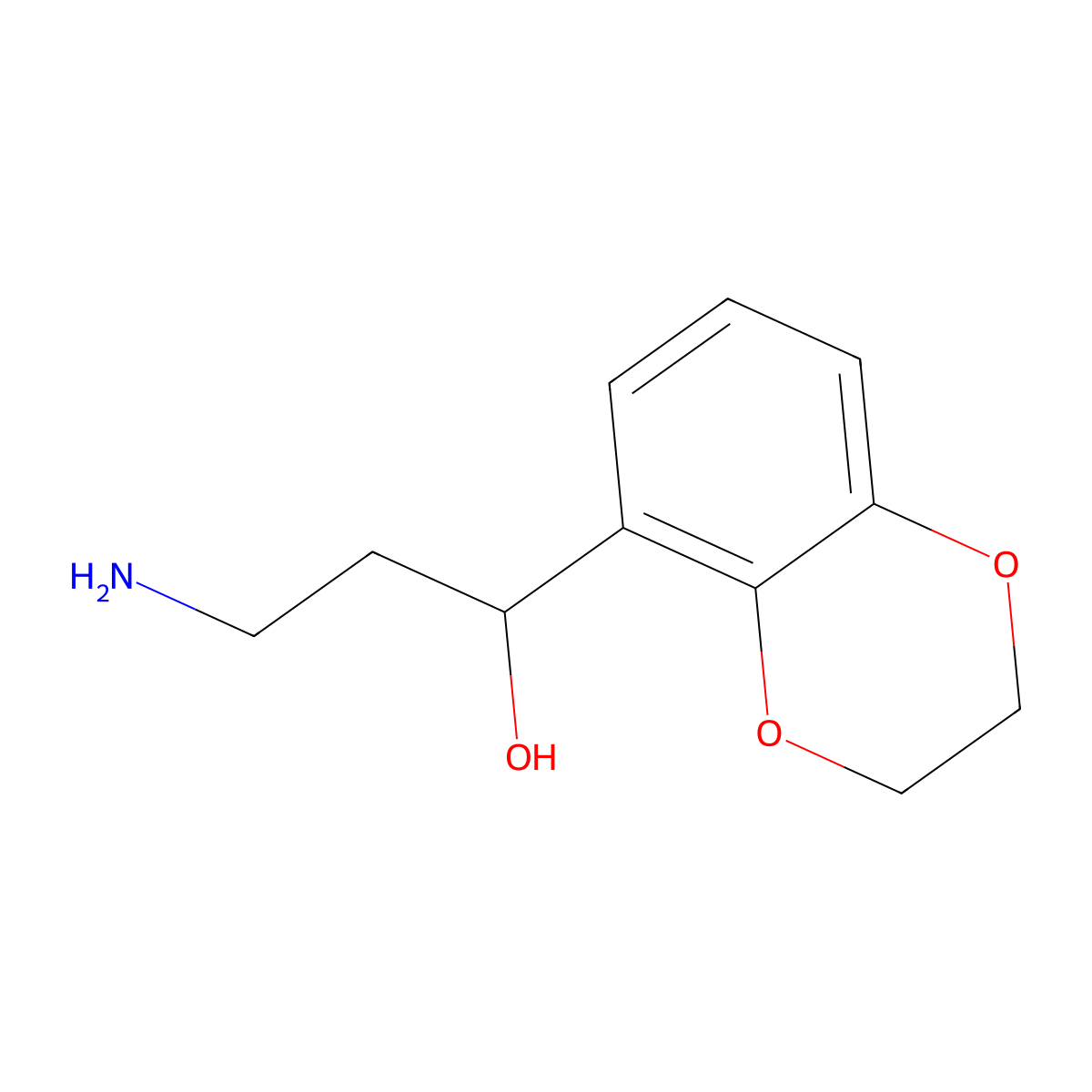 3-Amino-1-(2,3-dihydro-1,4-benzodioxin-5-yl)propan-1-ol molecular structure, CAS 1505342-77-7