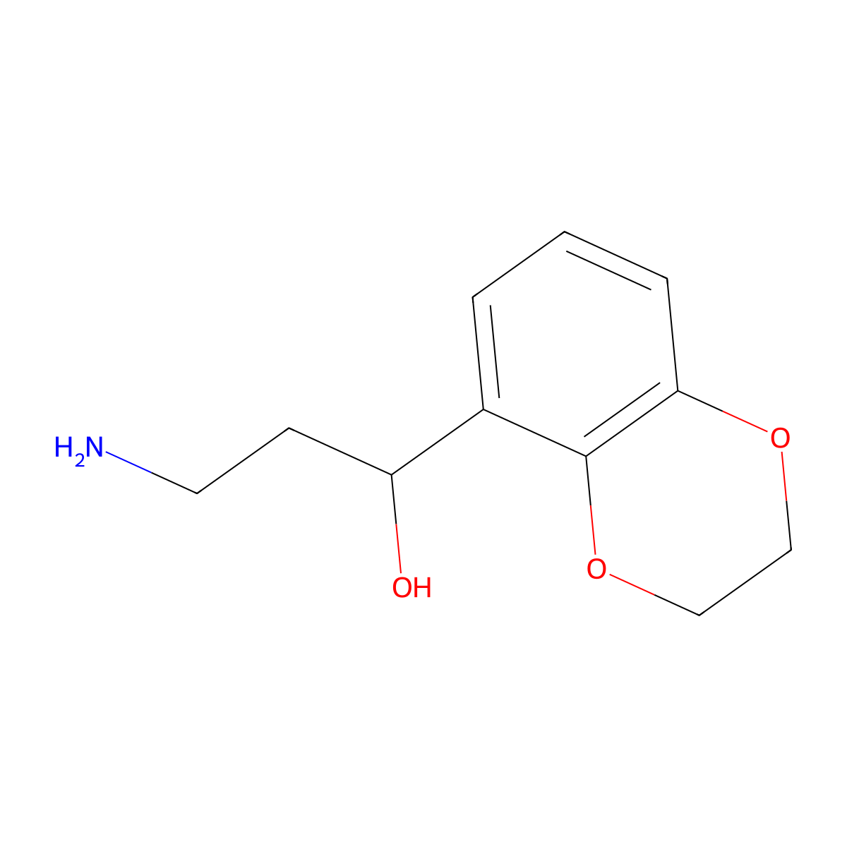 3-Amino-1-(2,3-dihydro-1,4-benzodioxin-5-yl)propan-1-ol molecular structure, CAS 1505342-77-7