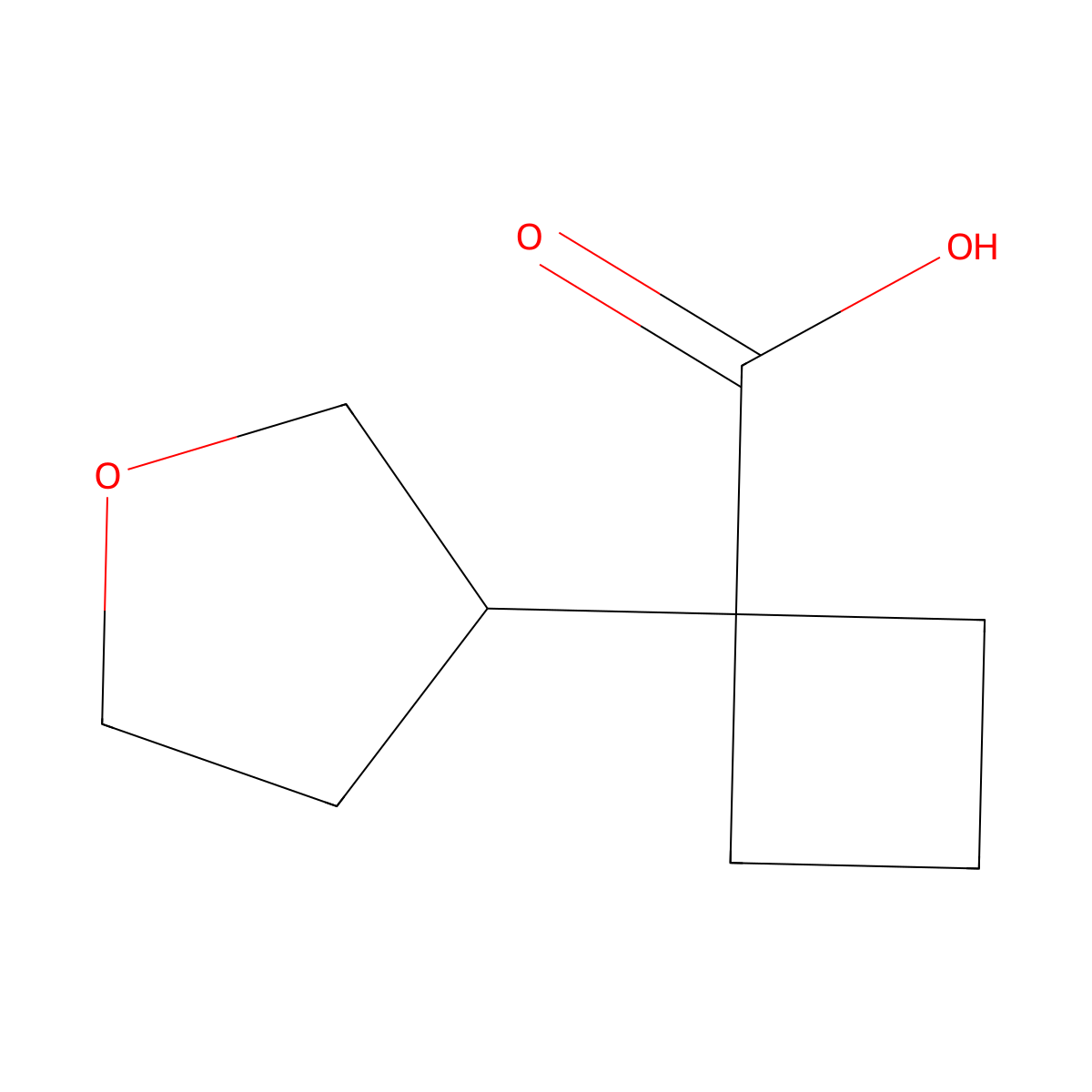 1-(Oxolan-3-yl)cyclobutane-1-carboxylic acid molecular structure, CAS 1505347-67-0