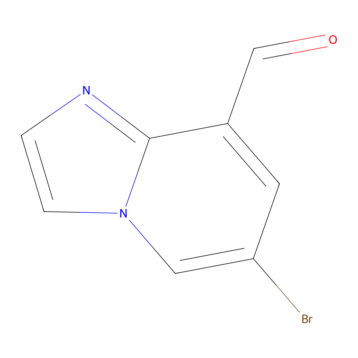 6-Bromoimidazo(1,2-a)pyridine-8-carbaldehyde molecular structure, CAS 1505349-96-1