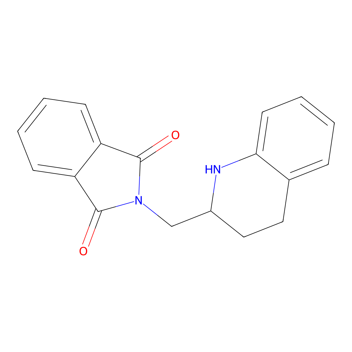 2-Phthalimidomethyltetrahydroquinoline molecular structure, CAS 150535-19-6