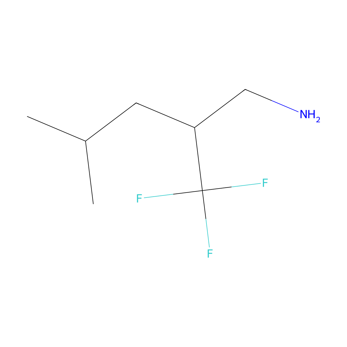 2-(Aminomethyl)-1,1,1-trifluoro-4-methylpentane molecular structure, CAS 1505369-75-4