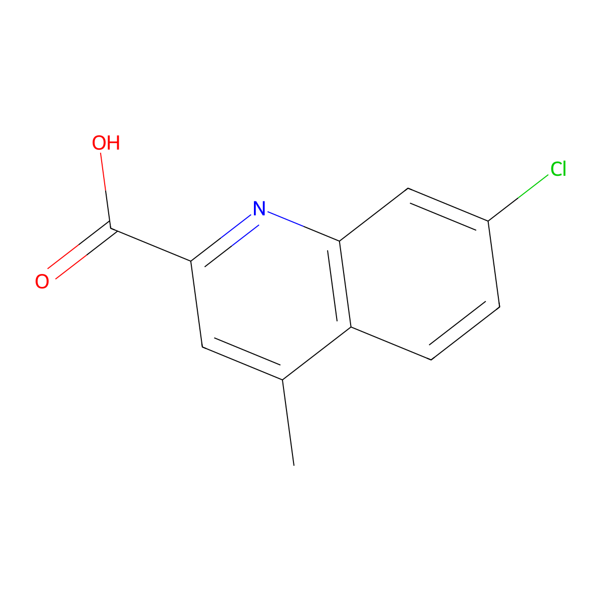 7-Chloro-4-methylquinoline-2-carboxylic acid molecular structure, CAS 1505380-44-8