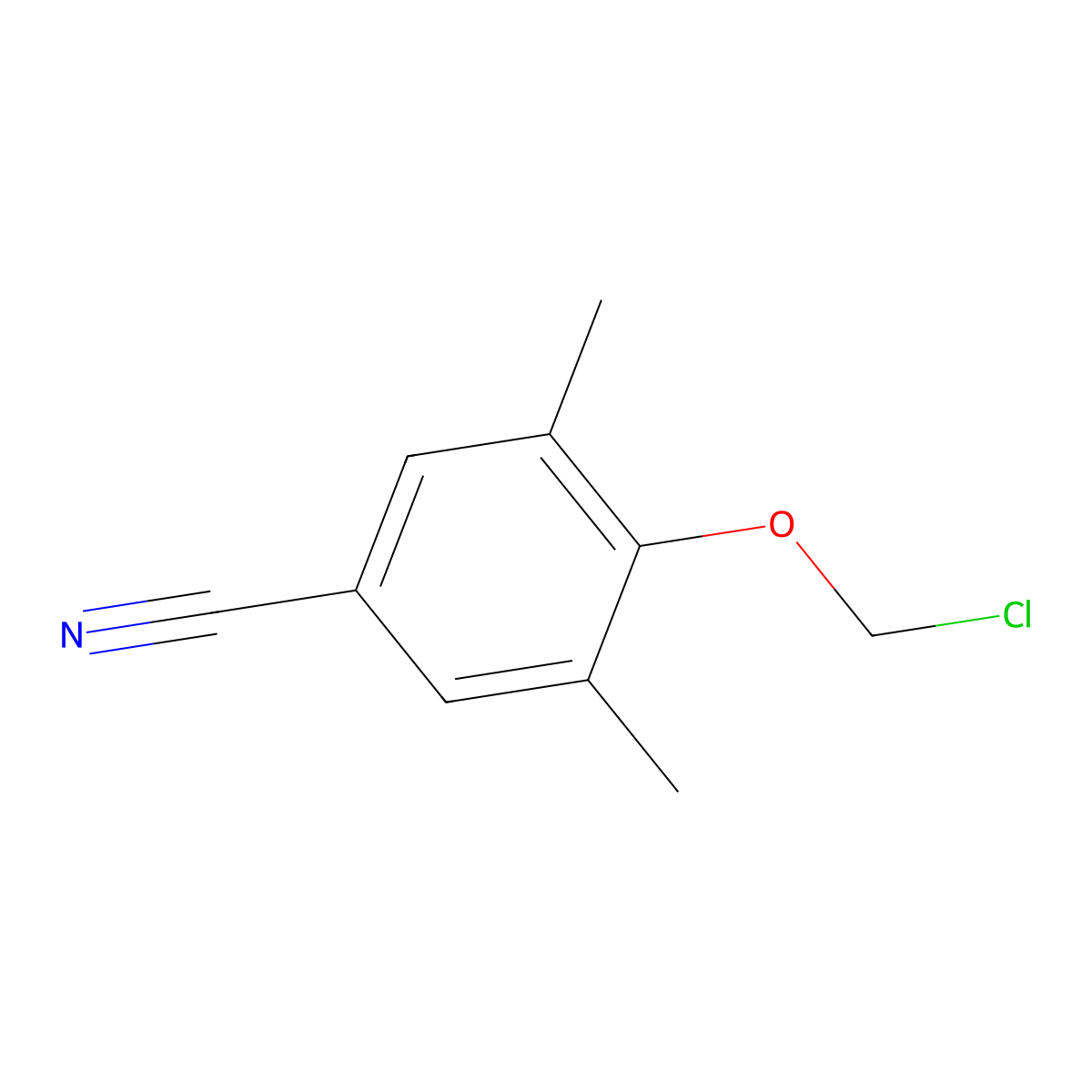 4-(Chloromethoxy)-3,5-dimethylbenzonitrile molecular structure, CAS 1505383-28-7