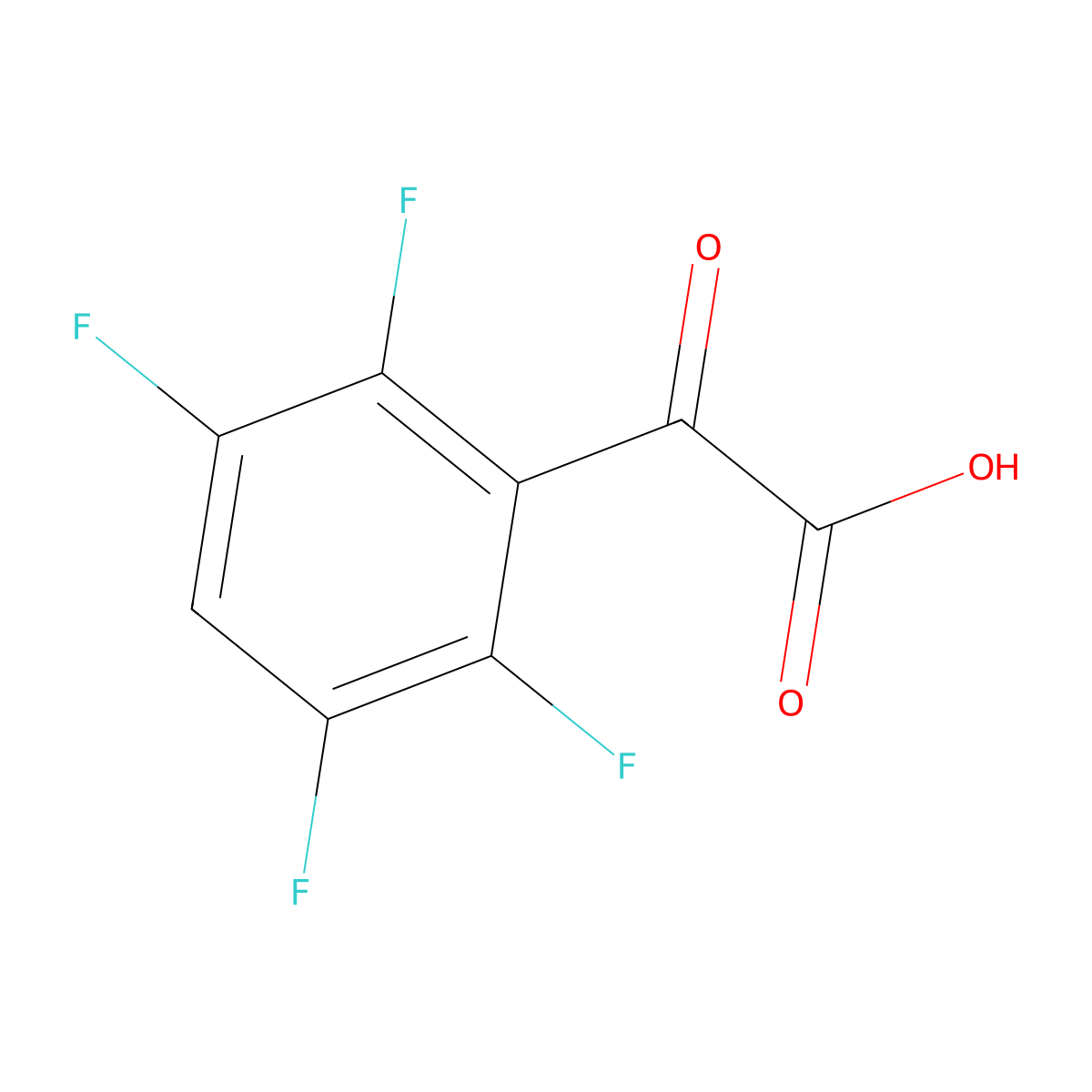 2-Oxo-2-(2,3,5,6-tetrafluorophenyl)acetic acid molecular structure, CAS 1505389-02-5