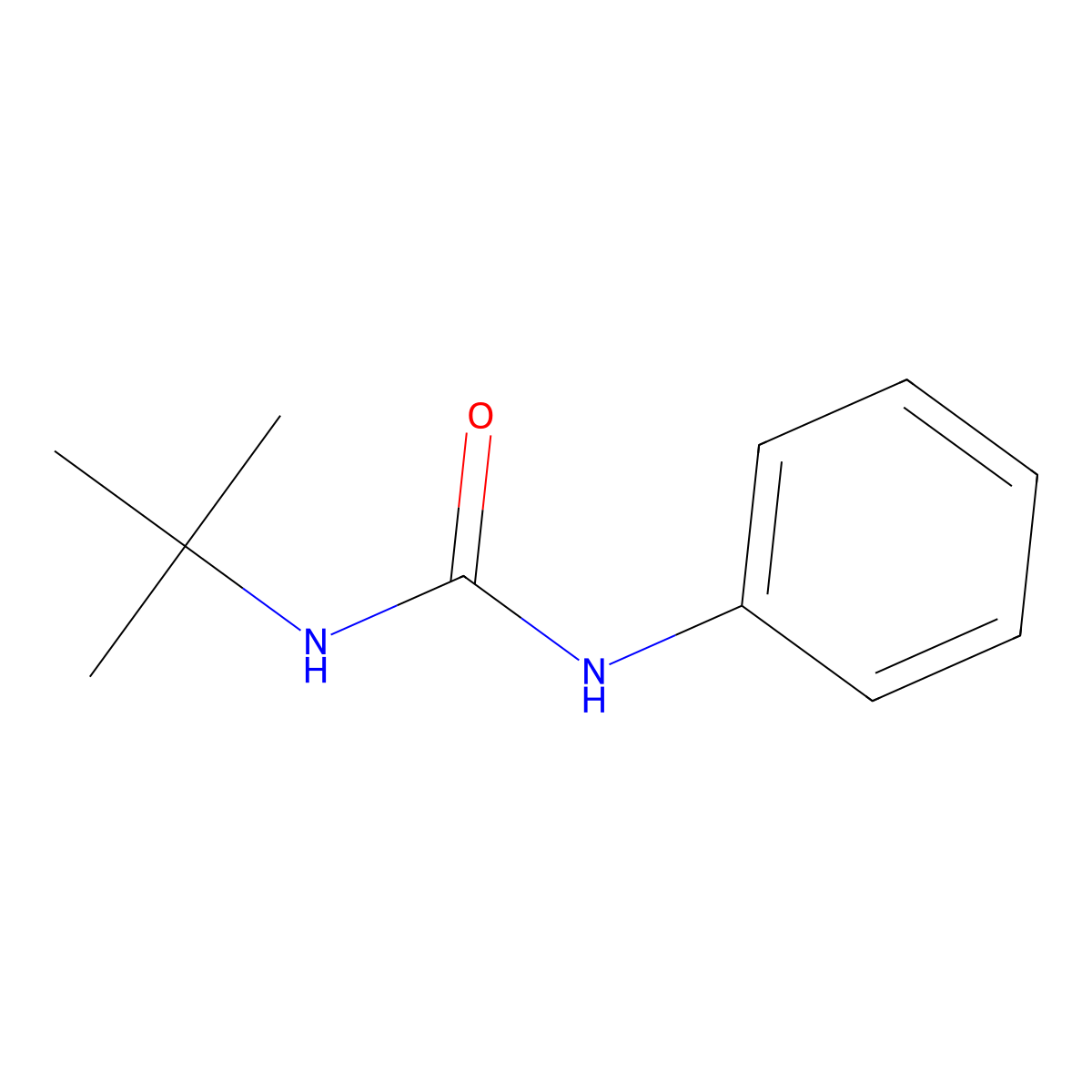 Urea, N-(1,1-dimethylethyl)-N'-phenyl- molecular structure, CAS 15054-54-3