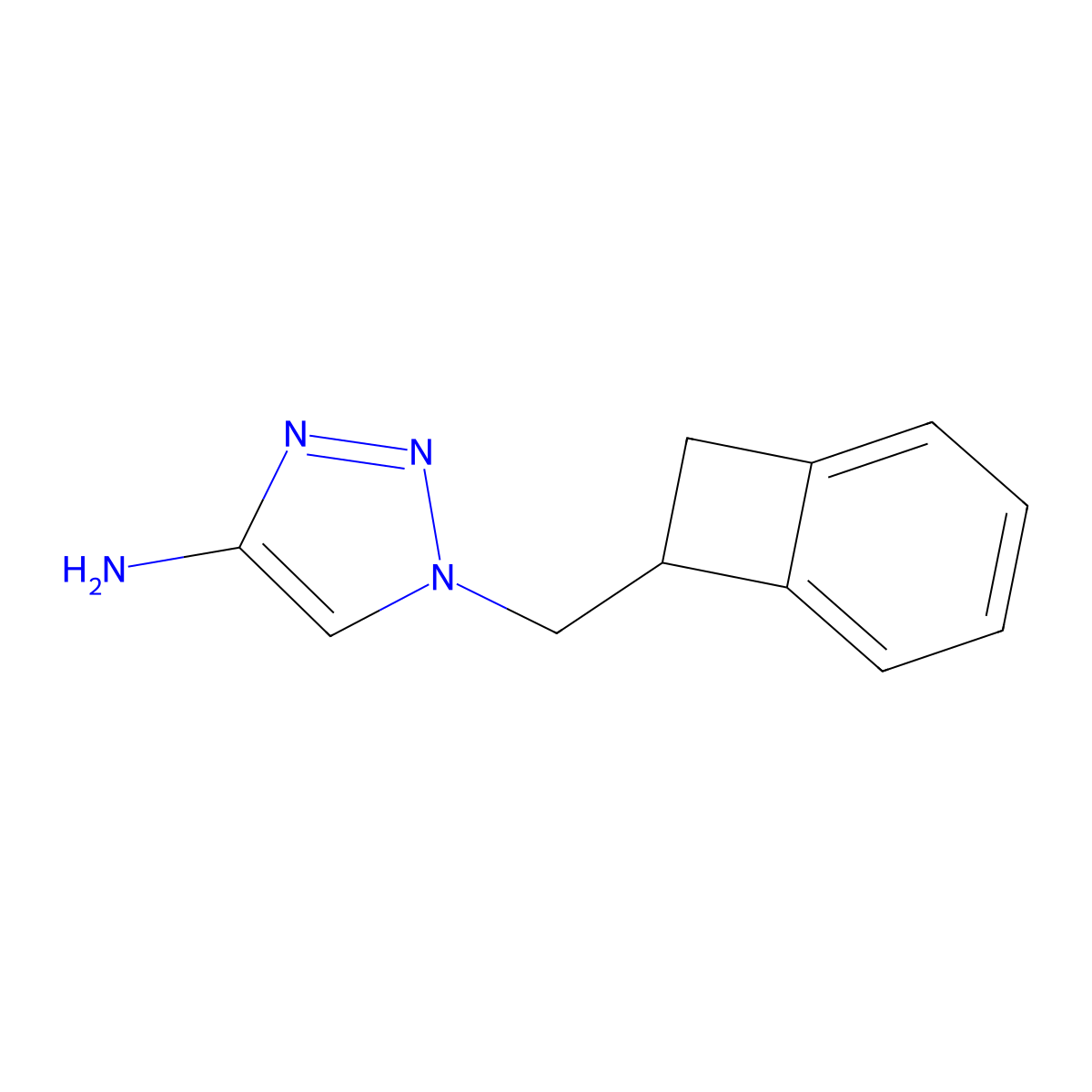 1-(Bicyclo[4.2.0]octa-1,3,5-trien-7-ylmethyl)-1h-1,2,3-triazol-4-amine molecular structure, CAS 1505420-05-2