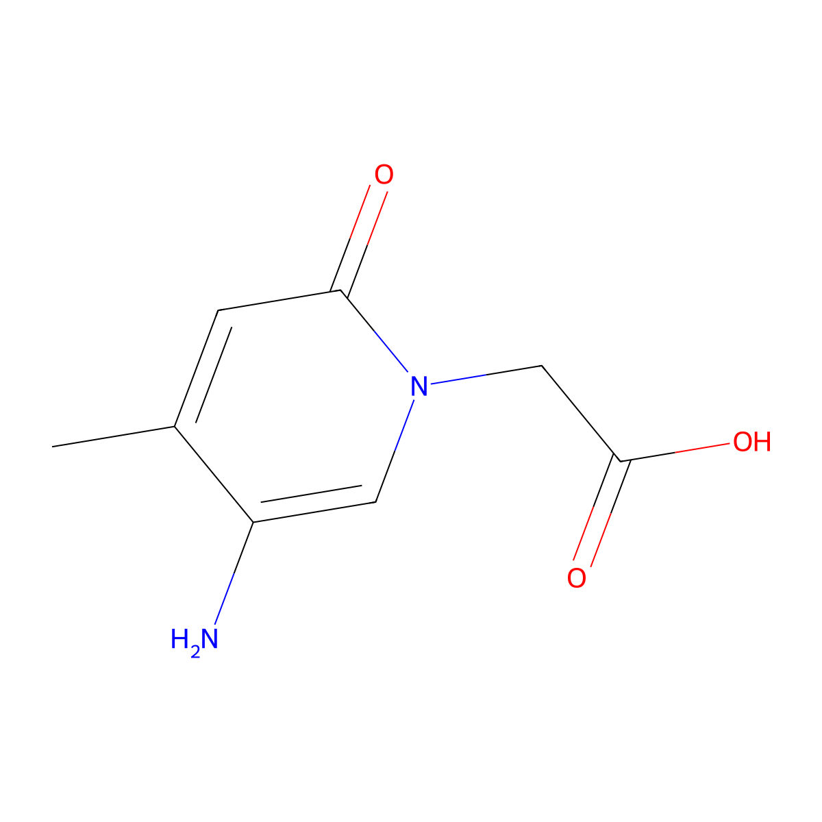 2-(5-Amino-4-methyl-2-oxo-1,2-dihydropyridin-1-yl)acetic acid molecular structure, CAS 1505420-19-8