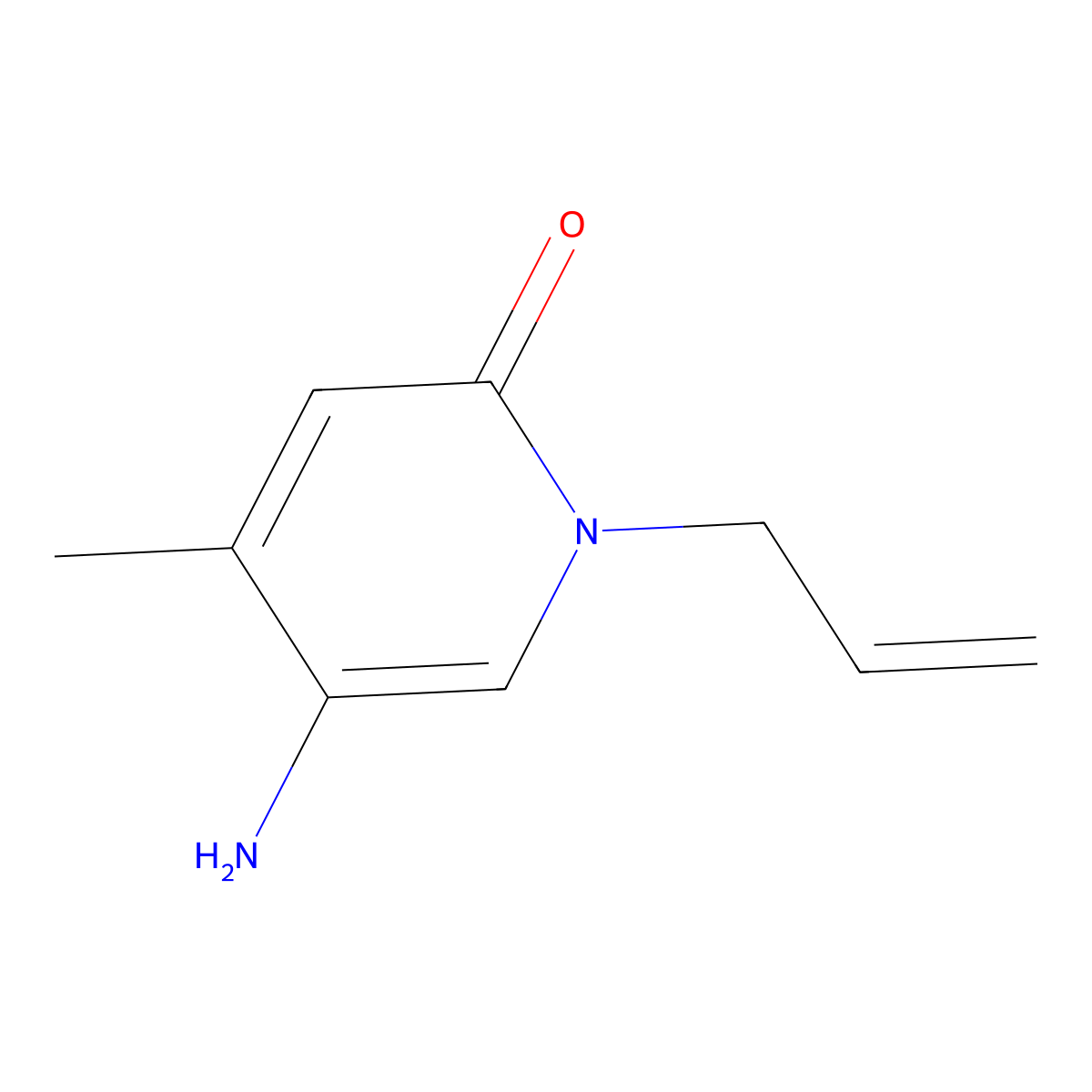 5-Amino-4-methyl-1-(prop-2-EN-1-YL)-1,2-dihydropyridin-2-one molecular structure, CAS 1505424-98-5