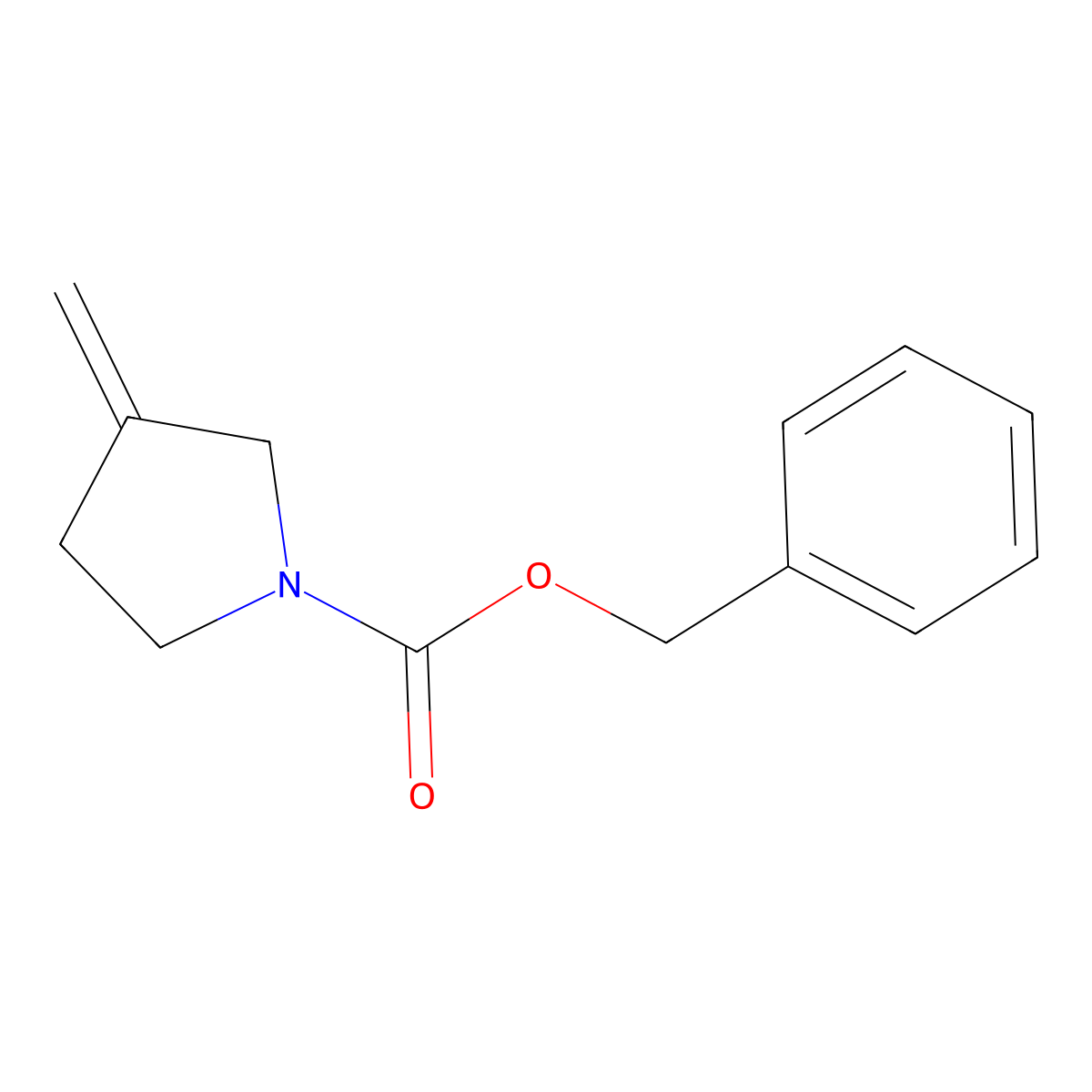 1-Cbz-3-methylenepyrrolidine molecular structure, CAS 150543-35-4