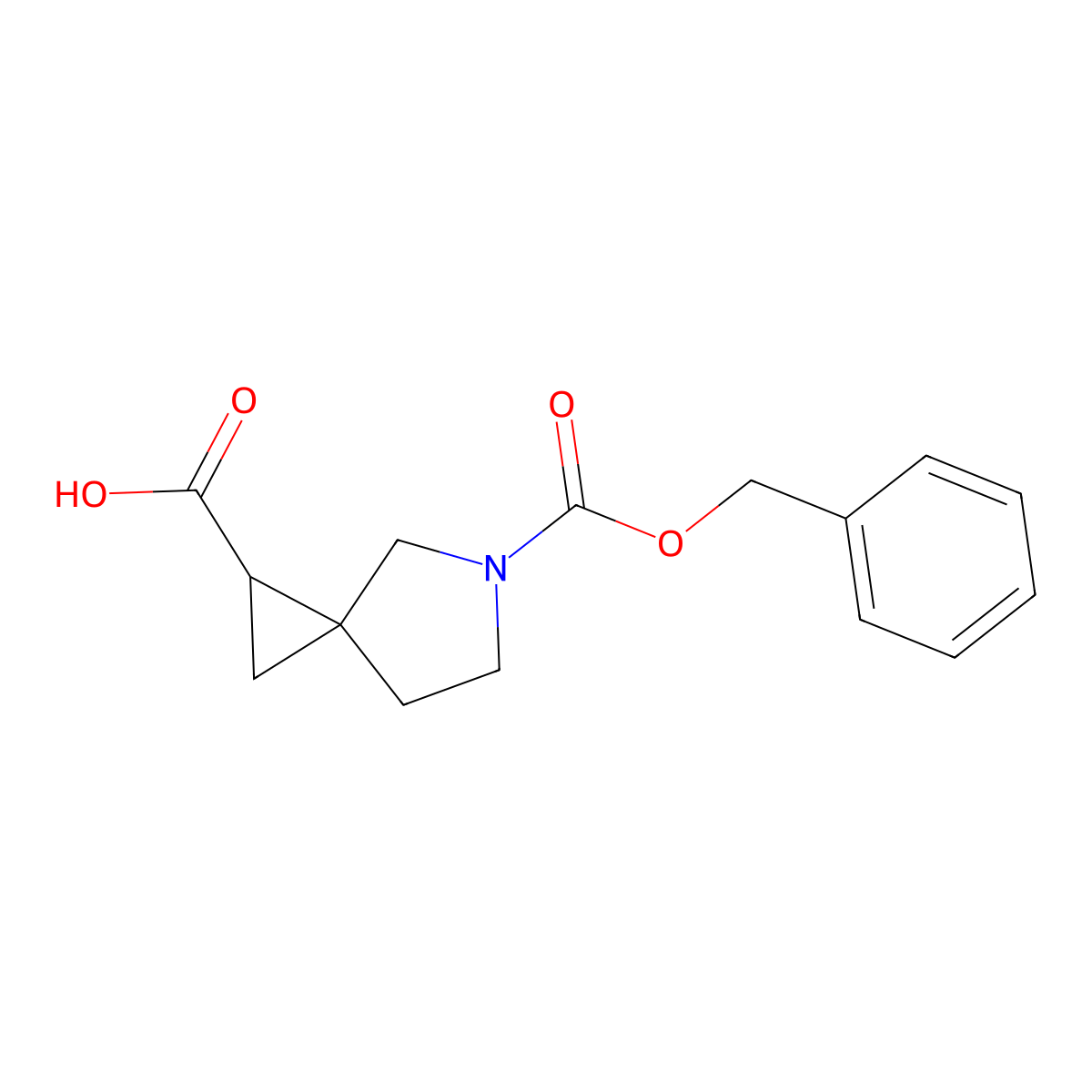 5-[(Benzyloxy)carbonyl]-5-azaspiro[2.4]heptane-1-carboxylic acid molecular structure, CAS 150543-37-6