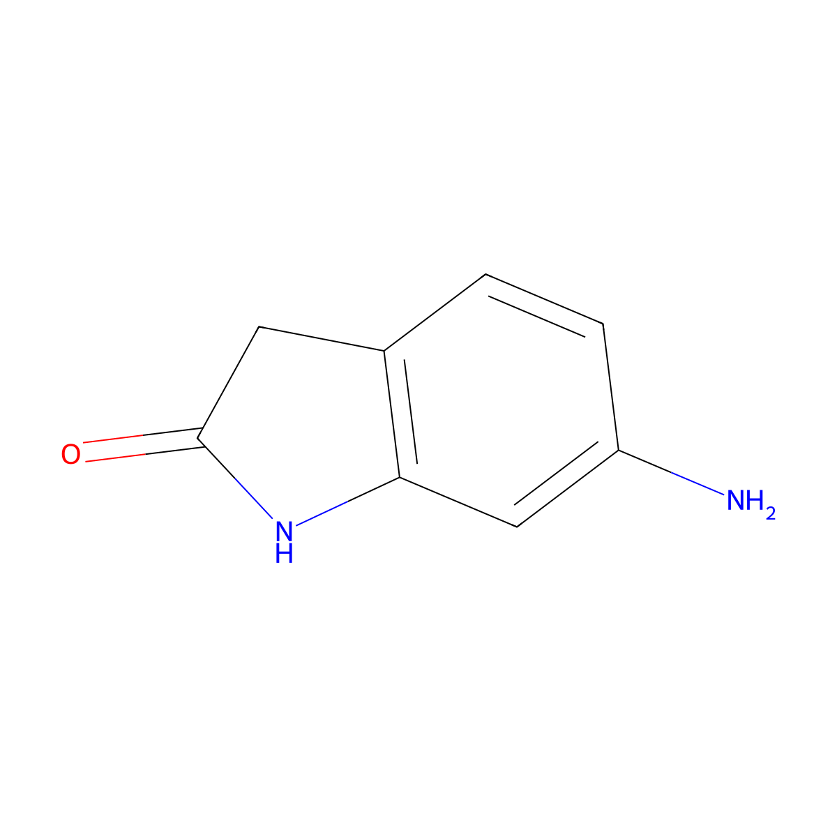 6-Amino-1,3-dihydro-2H-indol-2-one molecular structure, CAS 150544-04-0
