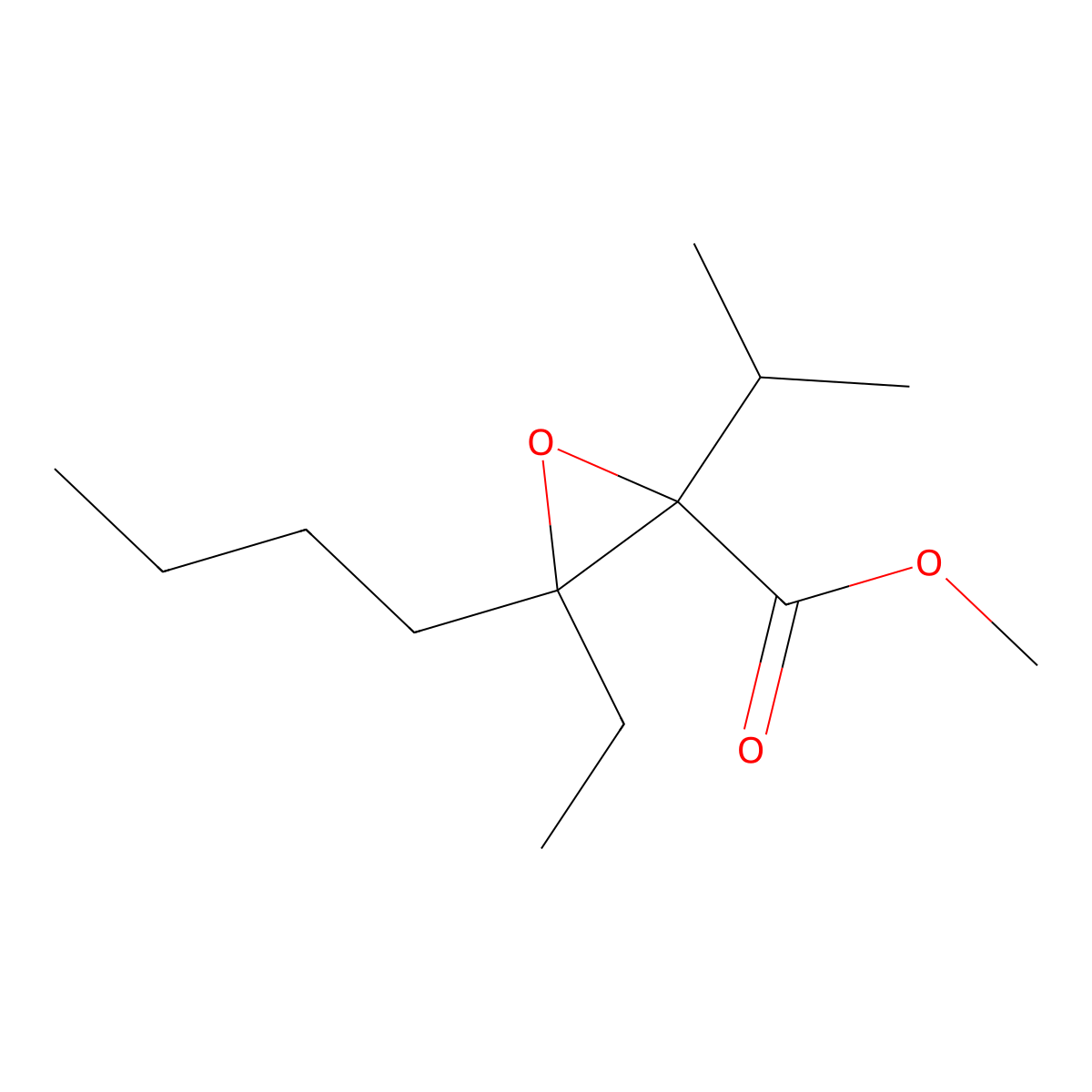 Methyl 3-butyl-3-ethyl-2-(propan-2-yl)oxirane-2-carboxylate molecular structure, CAS 1505446-08-1